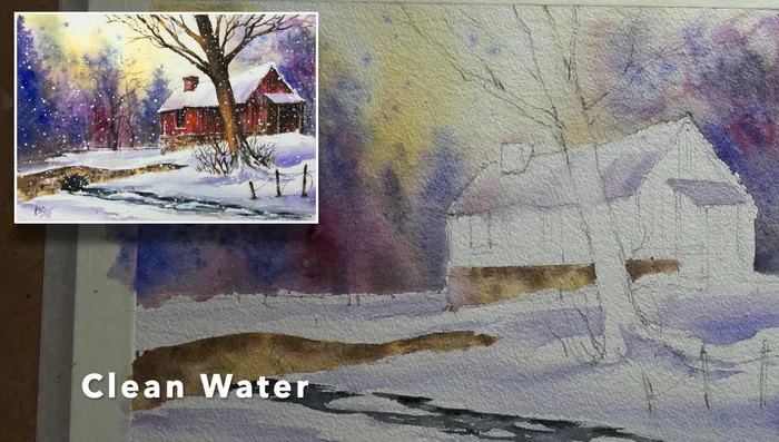 Add details with the purple snow shadow mix.