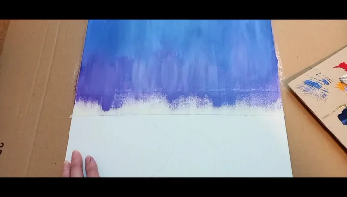 Painting process continues (music, applause)
