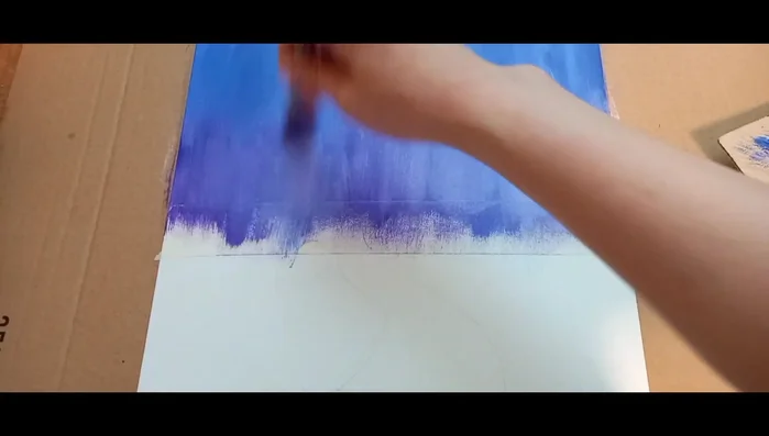 Painting process continues (music and applause)