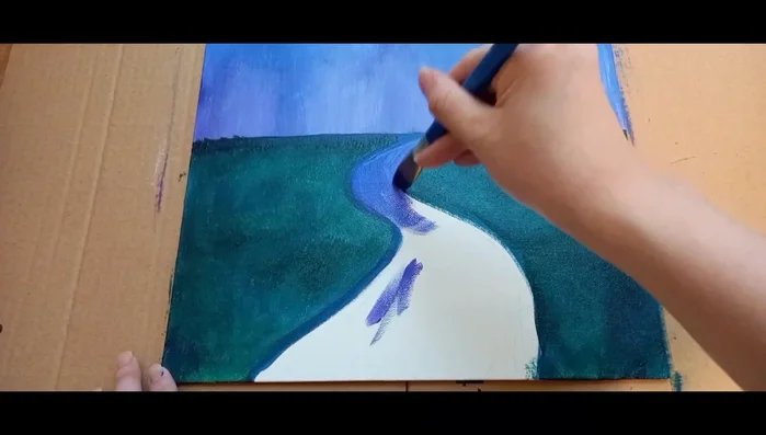 Painting process continues (music, applause)