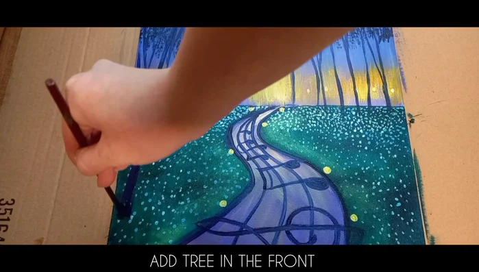 Painting process continues (music, applause)