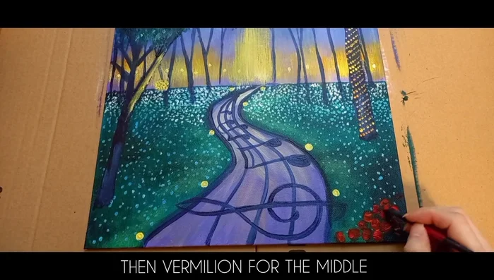 Painting process continues (music)