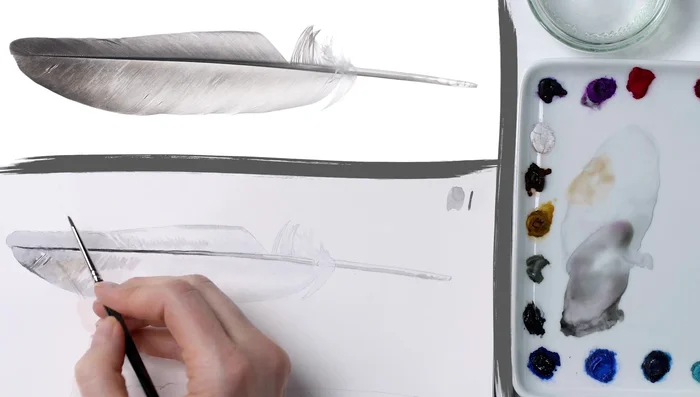 Brown Wash: Add a watery wash of brown to reflect subtle color variations in the photo reference.