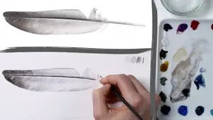 Realistic Watercolor Feather: Layering Technique for Stunning Detail