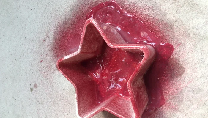 Touch up any areas that need additional paint or glitter.