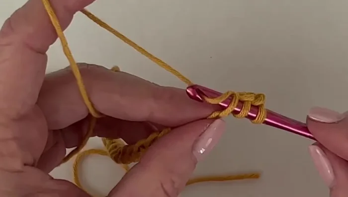 On the last stitch of the row, do NOT chain one; instead, single crochet directly into it. Chain one and turn.