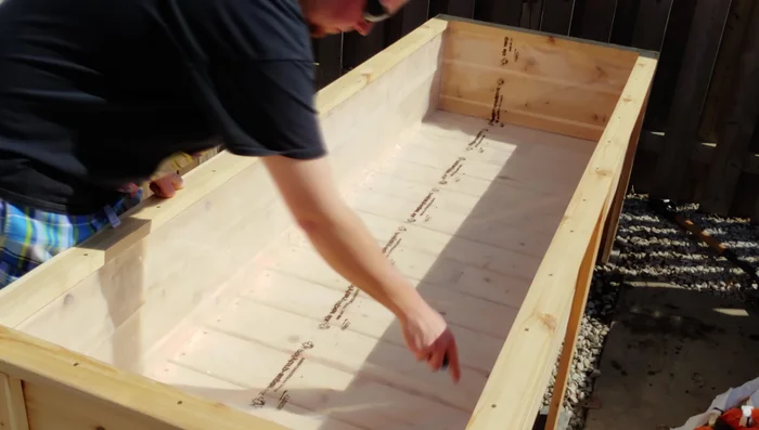 Install patio stones under the feet for leveling and fill with dirt.