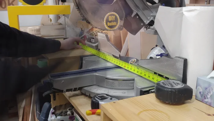 Assemble the short sides to the long sides using glue and pocket holes. Use a vise to flatten any bowing during glue drying.