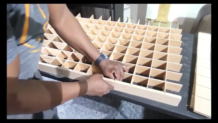 Gluing and Assembling: Gluing frame and adding clamps for support. 