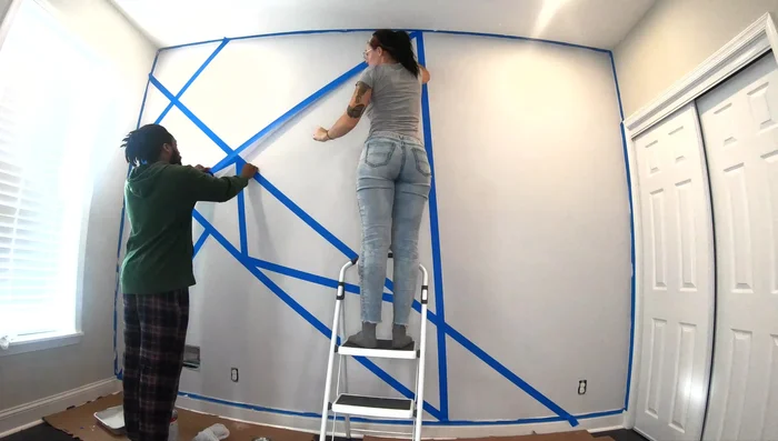 Label each shape to prevent overlaps or too many of the same color in one area.