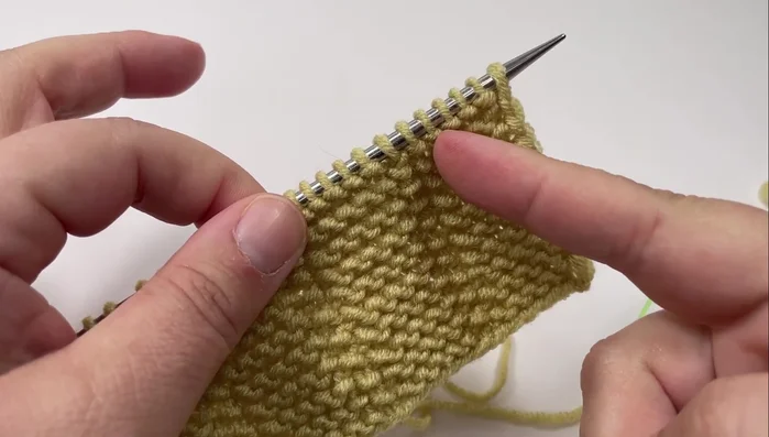Knit the last stitch.