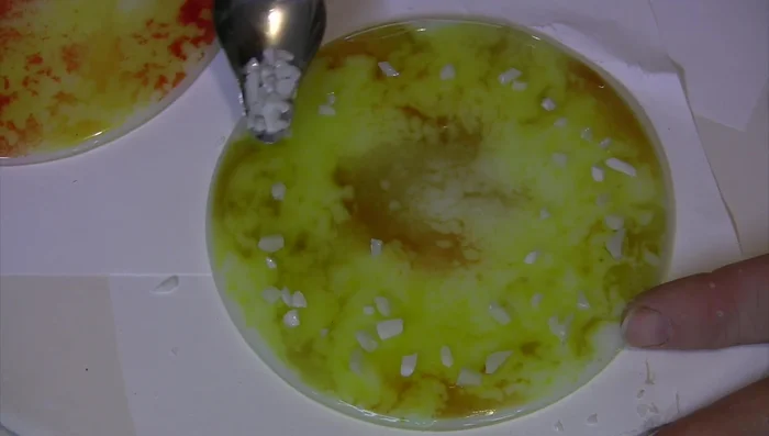 Add Sprouts (frit pieces) to the top of the cap by fusing.