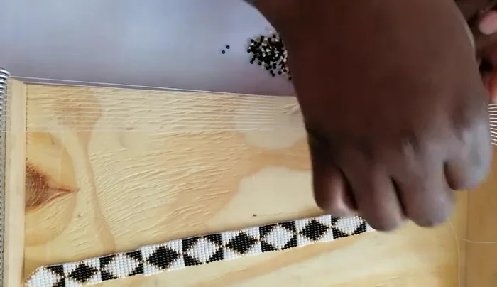 Finish by decreasing the diamond (the next step, not detailed in this transcript).