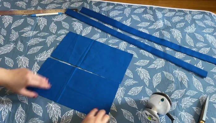 Sew the side seams of the bag, leaving the top open for turning right side out. 