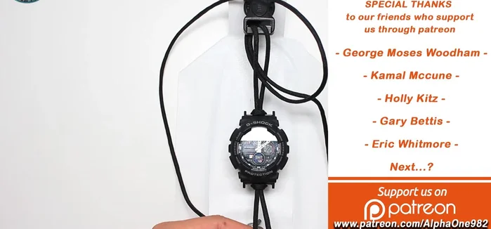 Secure the ends of the black paracord by threading them through the buckle and creating a loop.