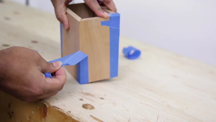 Allow glue to dry overnight, then remove tape.