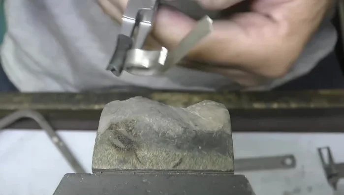 Use rubber thimbles to carefully shape the crossover.