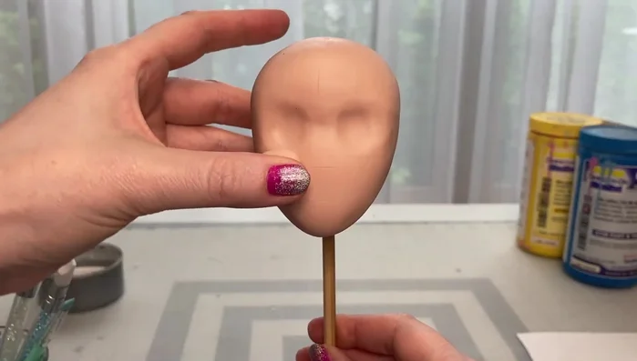 Build up the brow bone area with clay.