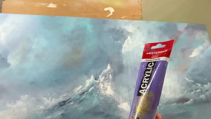 Layer different colors using the sponge, working in a very light touch to blend and soften the transitions. Go over areas multiple times to achieve the desired effect.