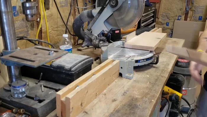 Gluing up the table.