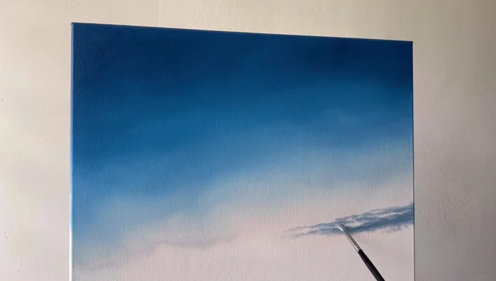 Add subsequent layers of similar colors to blend brush strokes and create a smoother effect. Use a dry blending brush for smooth transitions.