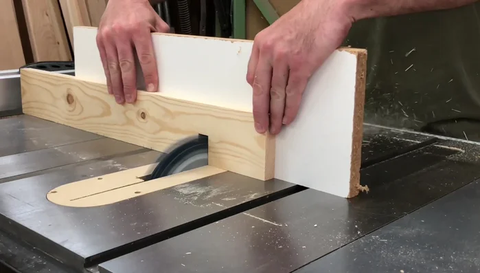 Cut the half-laps on the boards.