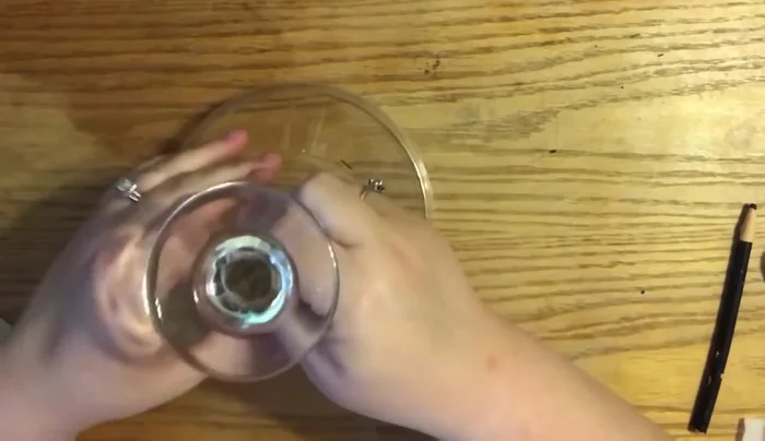 Repeat steps 4-7 for the other glass and bowl.