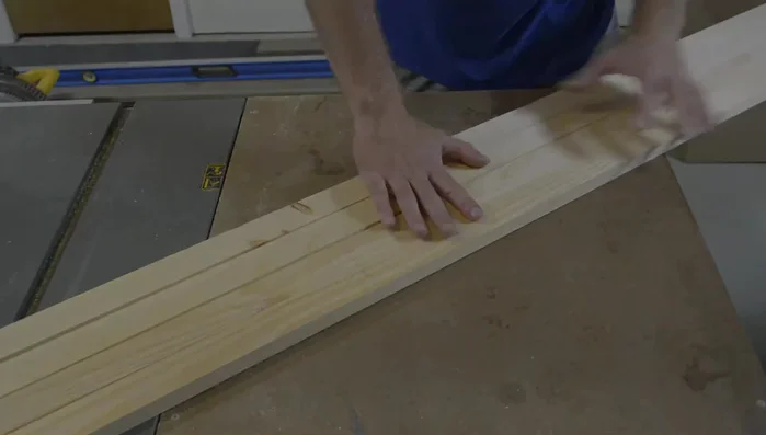 Cut the front pieces (2 inches wide, 1/2 inch thick).