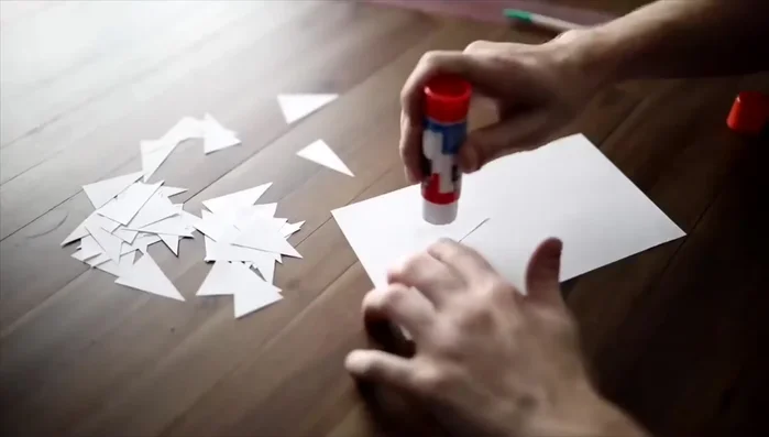 Let the glue dry completely until it becomes slightly tacky but removable.