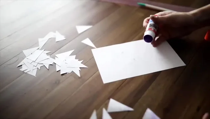 Let the glue dry completely until it becomes slightly tacky but removable.