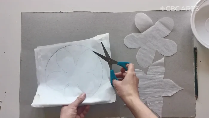 Cut out the flower shape.