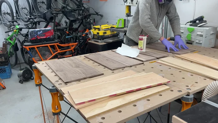 Assemble the trays, using clamps to ensure a tight fit.