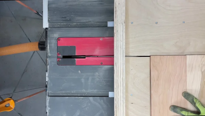 Cut bottoms to length using a level as a stop block.