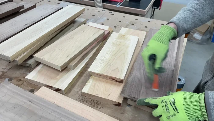 Cut sides and ends to final height (2 3/4 inches) using the table saw.