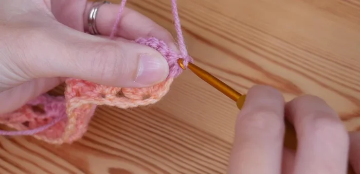 Repeat steps 6 and 7 until your blanket is the desired size.