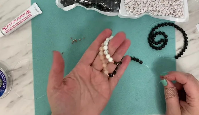 Double String for Durability: After the first stringing, repeat the process to create a double-string bracelet for increased strength and longevity.