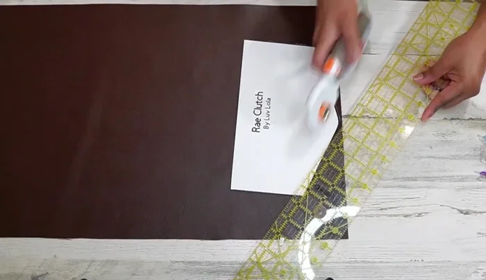 Cut the fabric to create the flap opening.