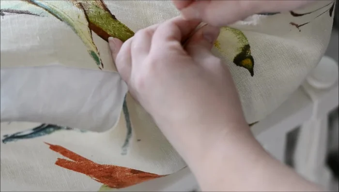 Hand-stitch the opening closed using an invisible stitch (or sew shut if using fabric glue).