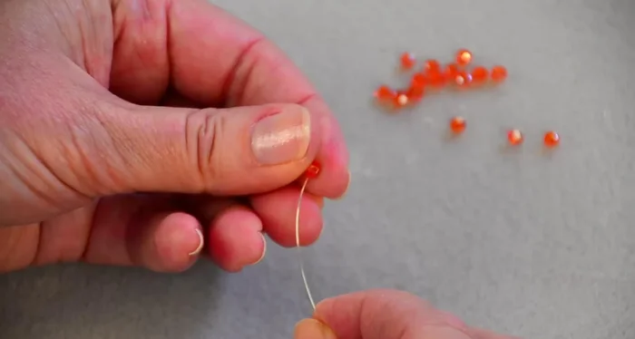 String 16 crystals onto the wire.