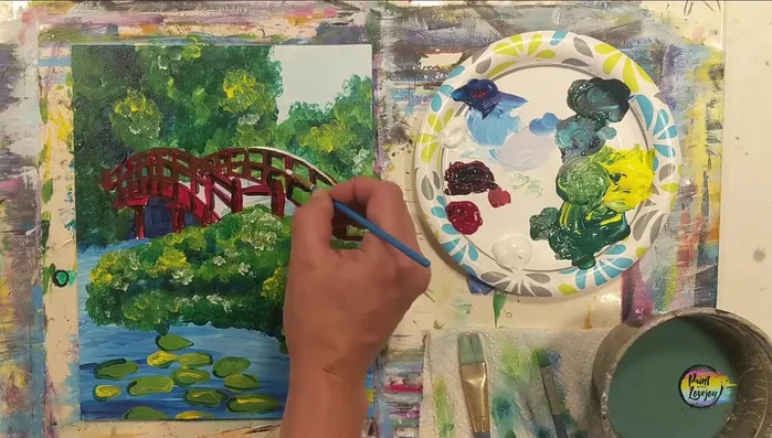 Add white highlights to the bridge's top edges.