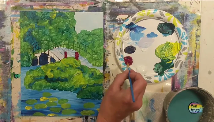 Add white highlights to the bridge's top edges.