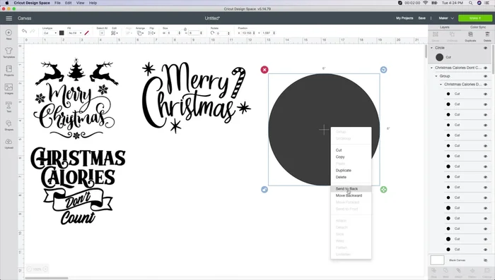 Adjust the size and placement of your SVG designs until you are satisfied with the arrangement on your plate.