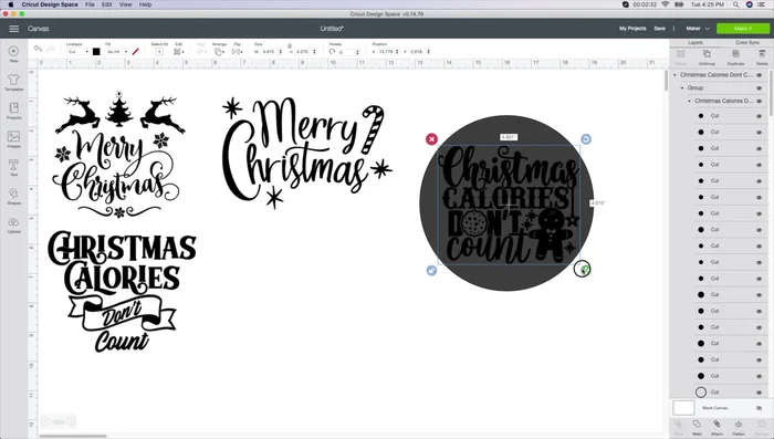 Adjust the size and placement of your SVG designs until you are satisfied with the arrangement on your plate.