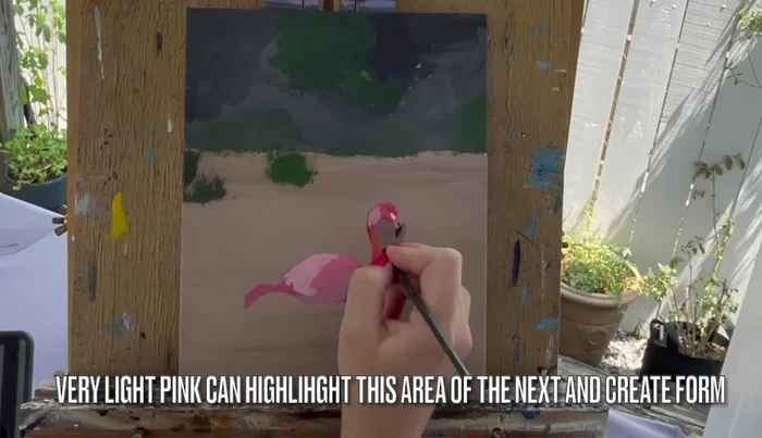 Outline eye sockets and the underside of the chin with very light pink, highlighting the neck area.