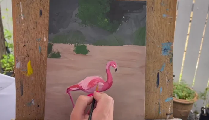 Add final details using medium pink.