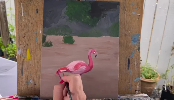 Add final details using medium pink.