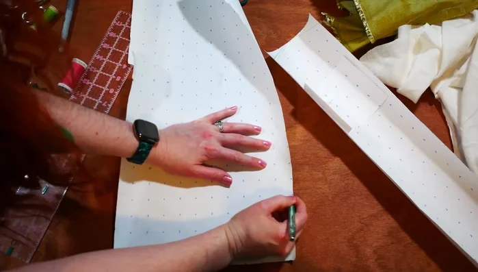 Press all fabric and leather pieces using an iron.