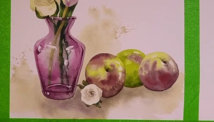 Add white gouache highlights for a glass-like sparkle.