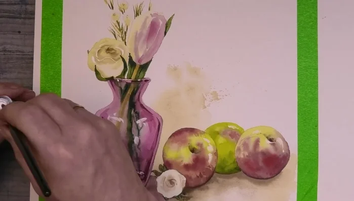 Add white gouache highlights for a glass-like sparkle.