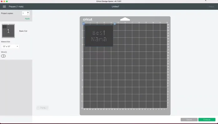 Cut your design using your cutting machine. Weed away unnecessary vinyl.